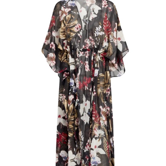 GREAT GIFT! Walter Baker Tulum Caftan Tropical Print O/S - Picture 7 of 7